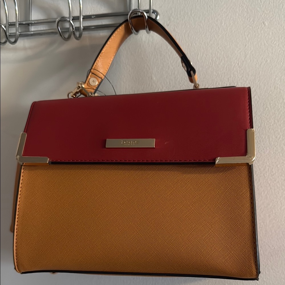 Dune London Red and Gold Satchel